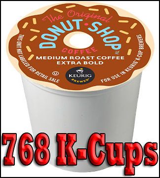 Coffee People Donut Shop (Extra Bold) 768 K Cups for Keurig Brewers