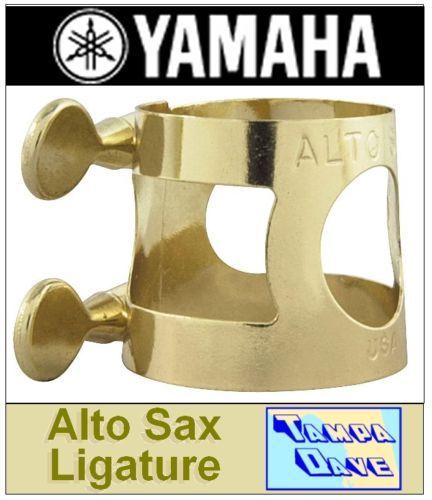 Yamaha Alto Sax ligature lac (gold color) NEW in pkg