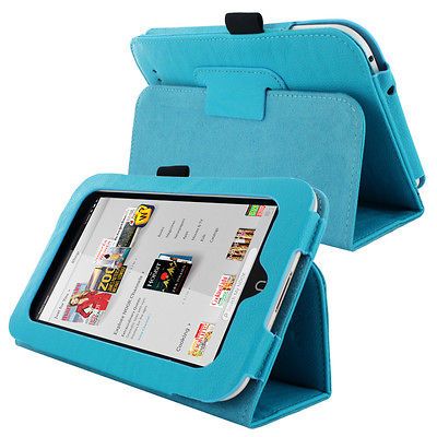 PU Leather Folio Case Cover Pouch For  Nook HD 7 Tablet