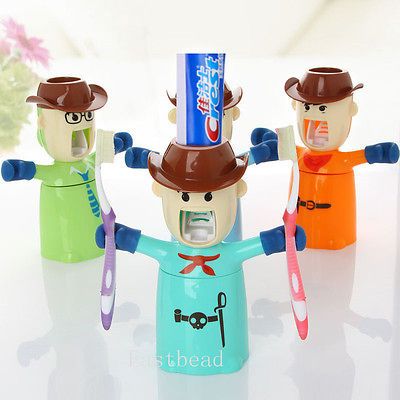 Creative Couple Toothbrush Holder Automatic Toothpaste Dispenser