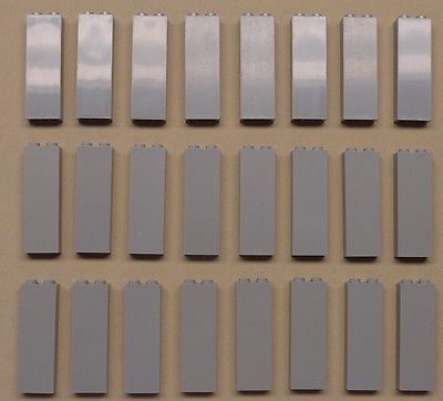 x24 NEW Lego Gray Brick Panel 1x2x5 Walls CASTLE PARTS LOT Light