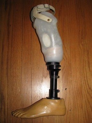 Prosthetic lower leg & foot size 7.5 to 8   Left artificial