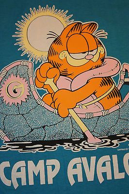 NOS vtg 80s GARFIELD camp avalon CHATHAM MASSACHUSETTS t shirt