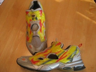 Reebok Pump Fury Yellow Orange Grey sz 12 Vintage Very RARE