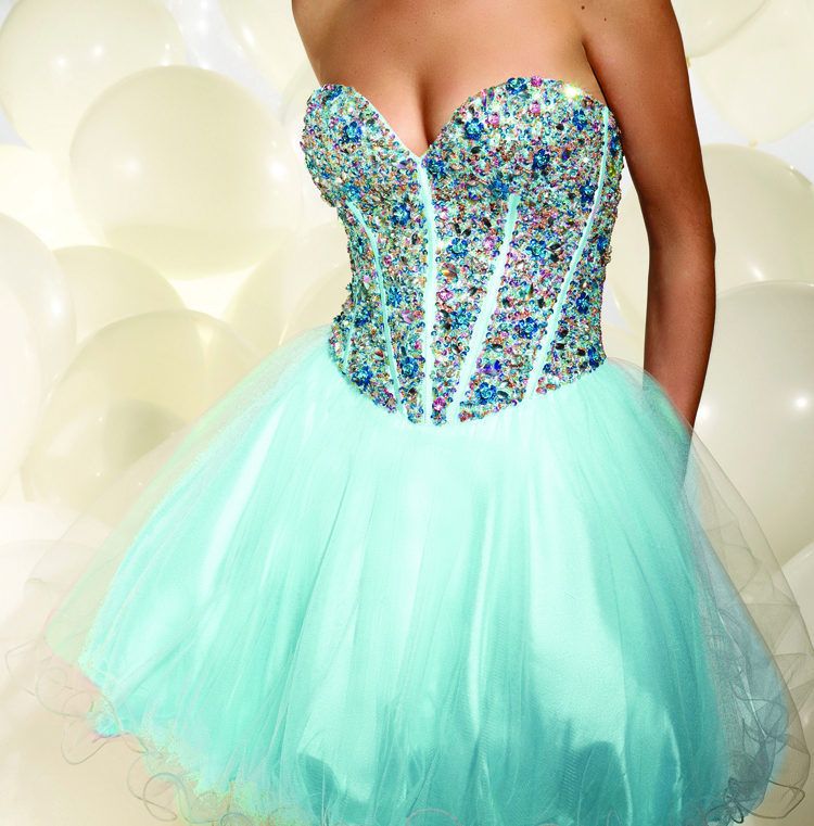 P677 TERANI prom dress *PRICE MATCH GUARANTEE* SHORT AQUA 0 2 4 6 8 10