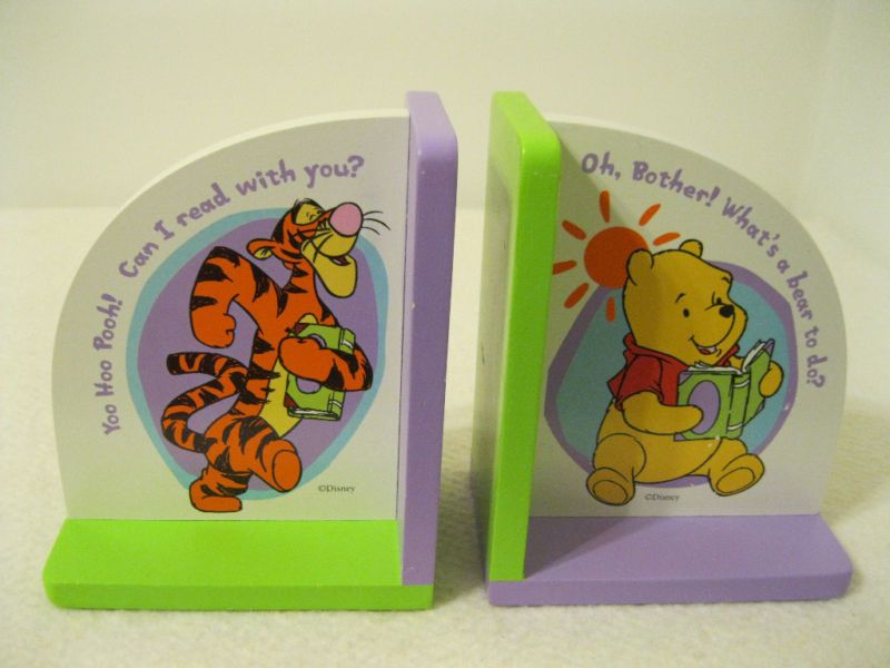 Disney Winnie the Pooh & Tigger Wooden Bookends