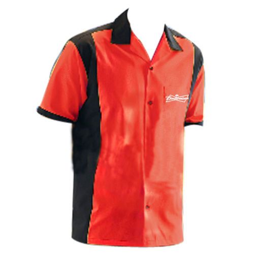 Budweiser Retro Bowling Shirt New in Bag 5 Sizes NICE