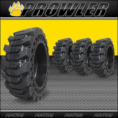 Prowler Proflex 10x16.5 Solid Skid Steer tires NO Flats Bobcat Case