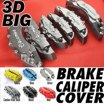 6PCS Carbon Fiber Look Brembo Universal 3D RACING Brake Caliper Covers