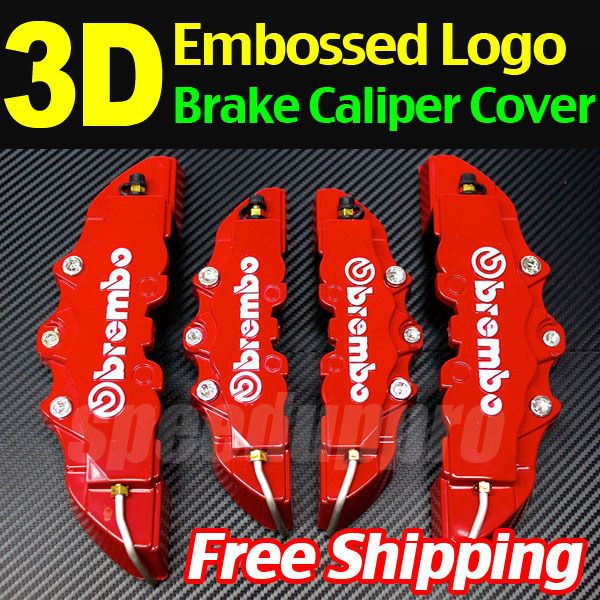 Brembo Look Brake Caliper Cover Kit Front+Rear 4pcs 3D