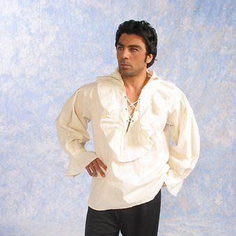 COSTUME SHIRT RUFFLED COLONIAL SWASHBUCKLER BUCCANEER COSTUME SHIRT