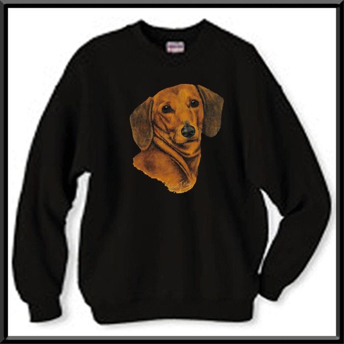 RJM Brown Dachshund Dog Breed SWEATSHIRT S XL,2X,3X,4X