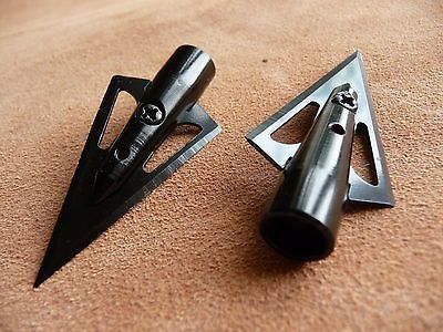 steel broadhead 11/32nds   arrowhead broadhead point wooden arrow