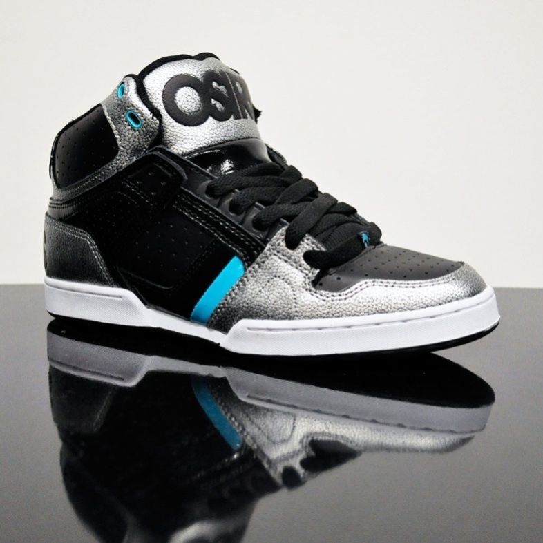 OSIRIS BRONX NYC 83 SILVER BLACK TEAL UK 7 12