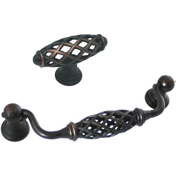 Oil Rubbed Bronze Birdcage Cabinet Hardware Knobs, Pulls & Hinges