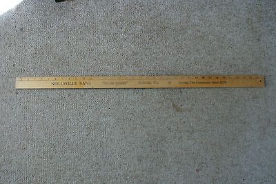 Old Vintage 3 Wooden Advertising Yardstick Ruler Neillsville Bank