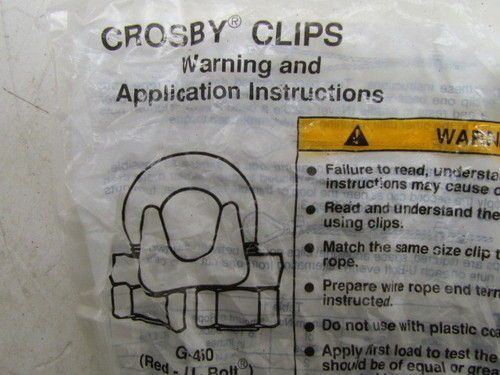 Crosby Clips 1010051 Wire Rope Cable Clamps 1/4 Lot (5)