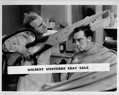 BUSTER KEATON What   No Beer PHOTO Jimmy Durante RARE HAIRCUT w/ Giant