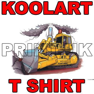 ADULTS OR KIDS T SHIRT PLANT MACHINERY BULLDOZER # 648