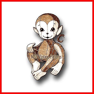 Vintage Toy Monkey Pattern 14 ~ Cutest EVER 