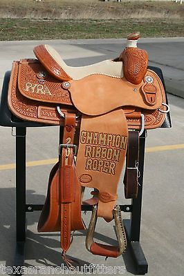 14 Teskeys Champion Calf Roping Saddle Brand New and Very Nice