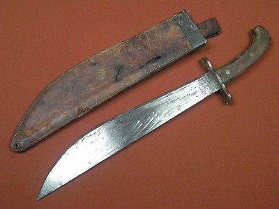 US WW1 Period Machete Bowie Fighting Knife w/ Sheath