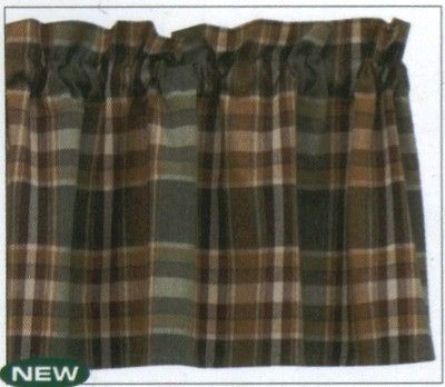 Wood River Plaid window Valance by Park Design