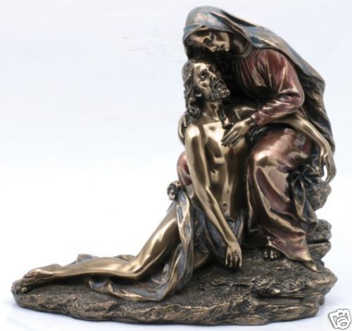 CHRISTIAN MARY AND JESUS CALVARY HILL STATUE FIGURINE