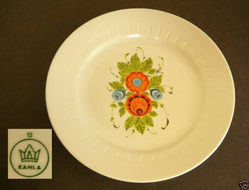 Vintage KAHLA PLATE GERMANY DESSERT CHINA FLOWER floral