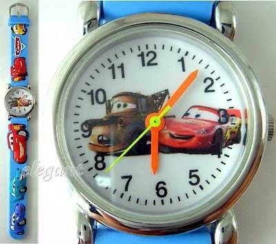 Disney Cars Lightning McQueen & Mater 3D Kids Wrist Watch Blue