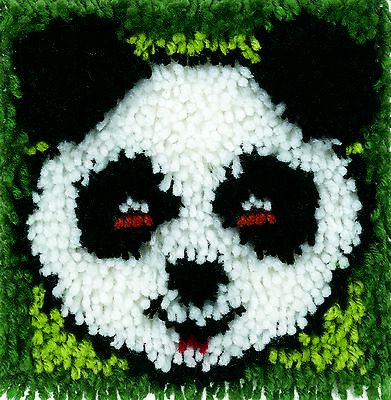 Caron Krafty Kids Latch Hook Rug Making Kit   Panda