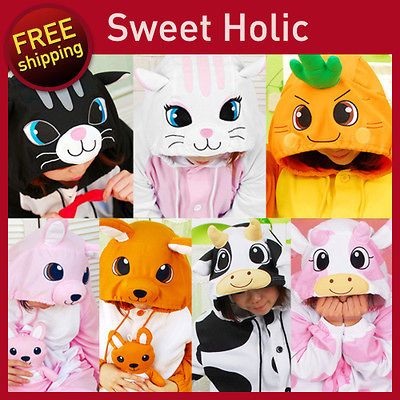 Kigurumi Kangaroo Cat Kitty Milk Cow Carrot Animal Pajamas Cosplay