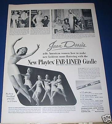 1950 Playtex Girdle Ad French Designer Jean Dessès