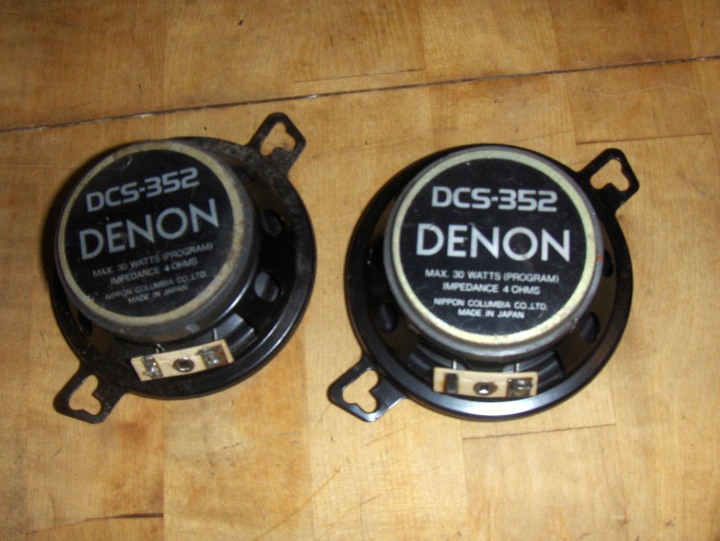 Pair DCS 352 Denon Max. 30W 3 1/2 Two Way Car Speakers