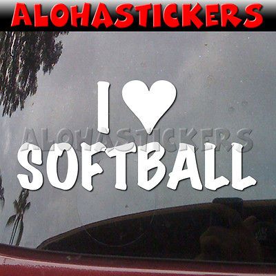 SOFTBALL Laptop Car Truck Graphics Vinyl Decal Window Sticker IH32