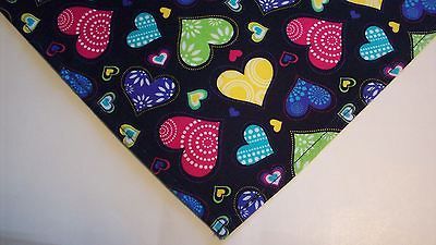 Tie On Slide On Black Valentine Hearts Dog Apparel Cat XS S M L