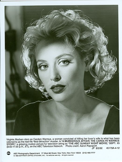 VIRGINIA MADSEN PORTRAIT THE CAROLYN WARMUS STORY ORIGINAL 1992 ABC TV