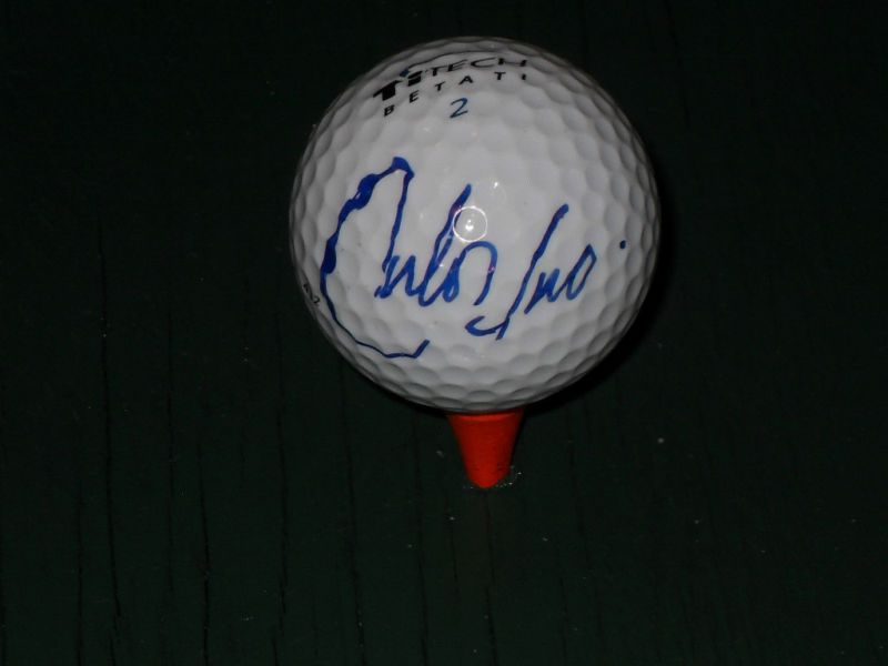 Carlos Franco Signed Ti Tech Golf Ball PGA