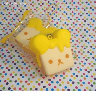 Honey Bear Toast Squishy   Cell Phone Strap Squishies ,kawaii