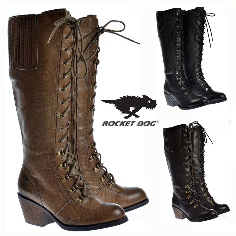 NEW WOMENS ROCKET DOG RACHEL SLICK PU BLACK BROWN TAUPE WINTER BIKER