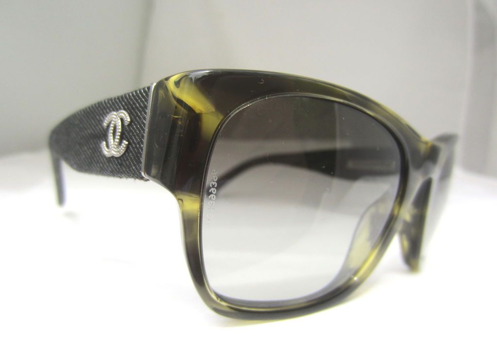 Chanel Sunglasses Glasses 5162 1174/3M Green Havana Denim Authentic 52 on  PopScreen