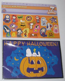 HALLOWEEN COSTUME CHARACTER STICKER BOOK SET CHARLIE BROWN LUCY