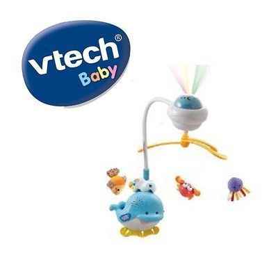 NEW VTECH WHALE 2 IN 1 OCEAN SOUND COT MOBILE