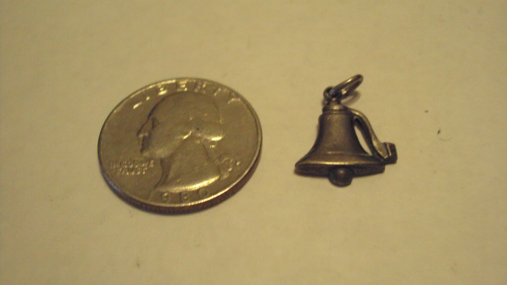 silver bell liberty school or church braclet CHARM