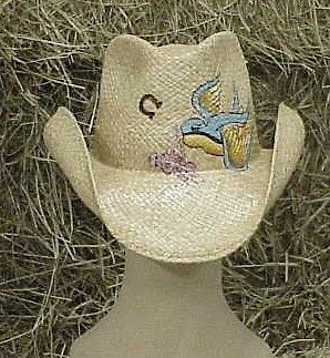 CHARLIE 1 HORSE TIKI BAR RAFFIA STRAW WESTERN HAT