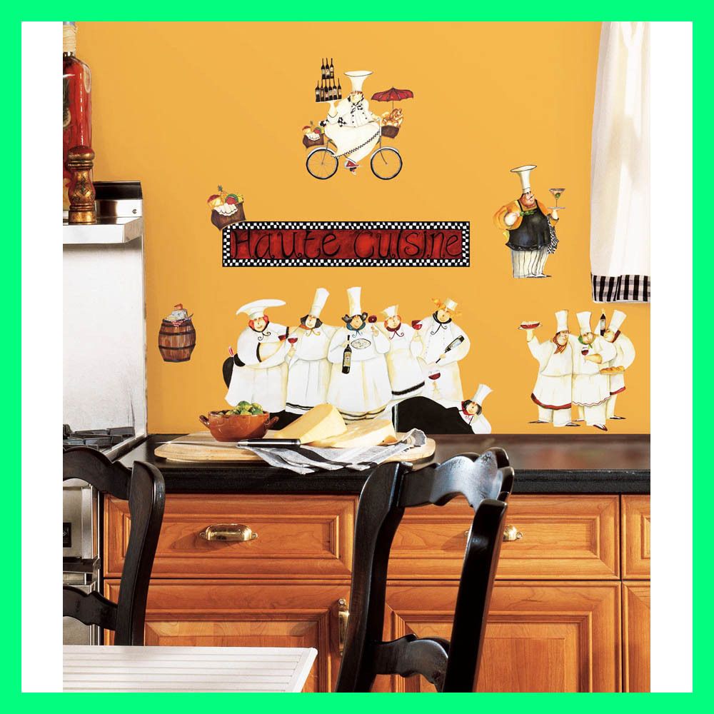 CHEFS 15 BiG Wall Stickers Kitchen Room Decor HAUTE CUISINE CAFE