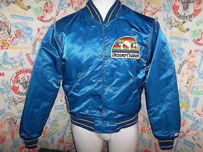 Vintage Mens S Small 80s NBA Starter Denver Nuggets Satin Snap Jacket