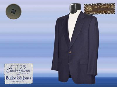 Chester Barrie England jacket blazer Super 100 navy blazer ~ 41 / 42