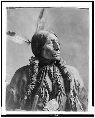 Wolf Robe,Cheyenne Indians,clothi ng,dress,feath ers,B Harrison