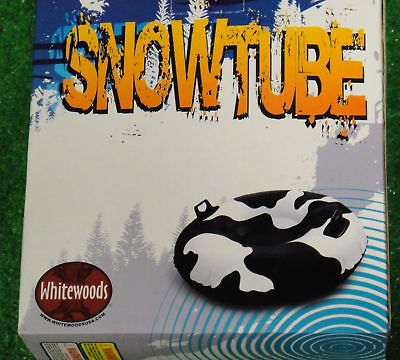 NEW Whitewoods One Person SNOW TUBE SLED Black White Sledding Sz. 35